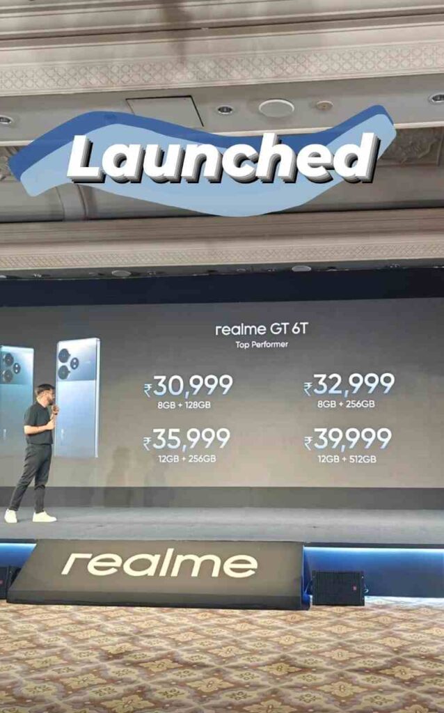 32 MP सेल्फी कैमरा और 5500 mAh बैटरी के साथ Realme GT 6T में मिल रहा इतना सब की नहीं होगा यकीन, जाने कीमत