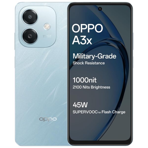 OPPO A3X 4G (Ocean Blue, 4GB RAM, 128GB Storage)